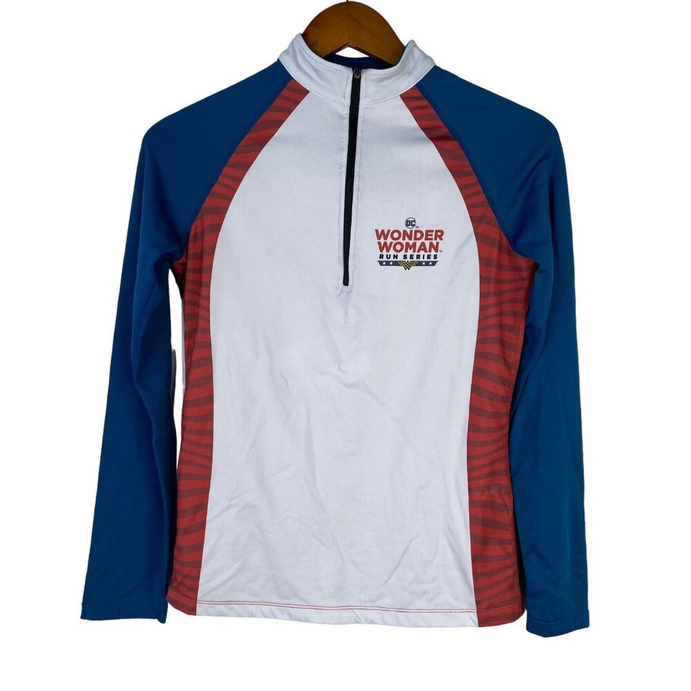 Running Man Jacket Size XS Wonder Woman Run Series 1/4 Zip Pullover Athleisure
